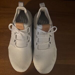 New Balance White and Tan Athletic Shoes